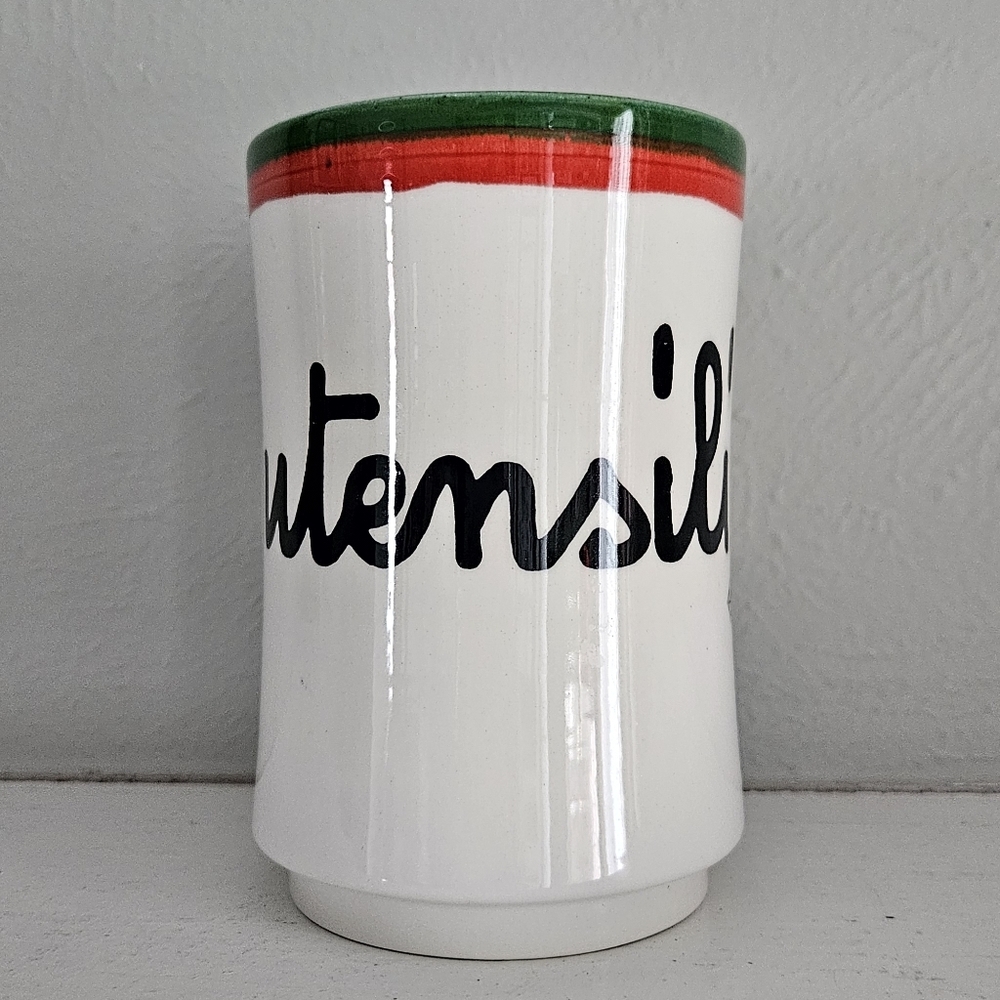 Vintage Massimo Baldelli Ceramic Utensil Jar/Holder